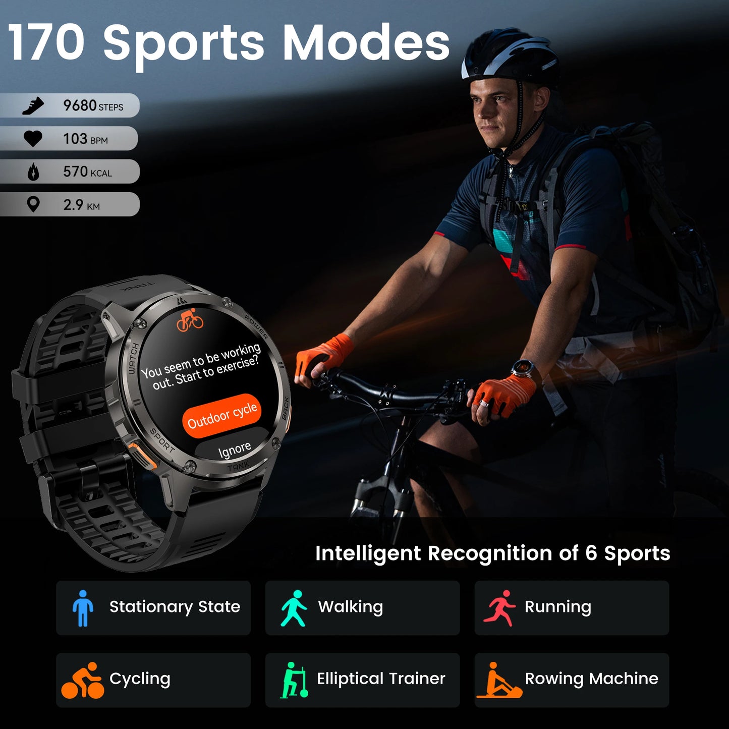 From KOSPET, the Tank T3 Smartwatch blends rugged durability with sleek, smart everyday convenience.
