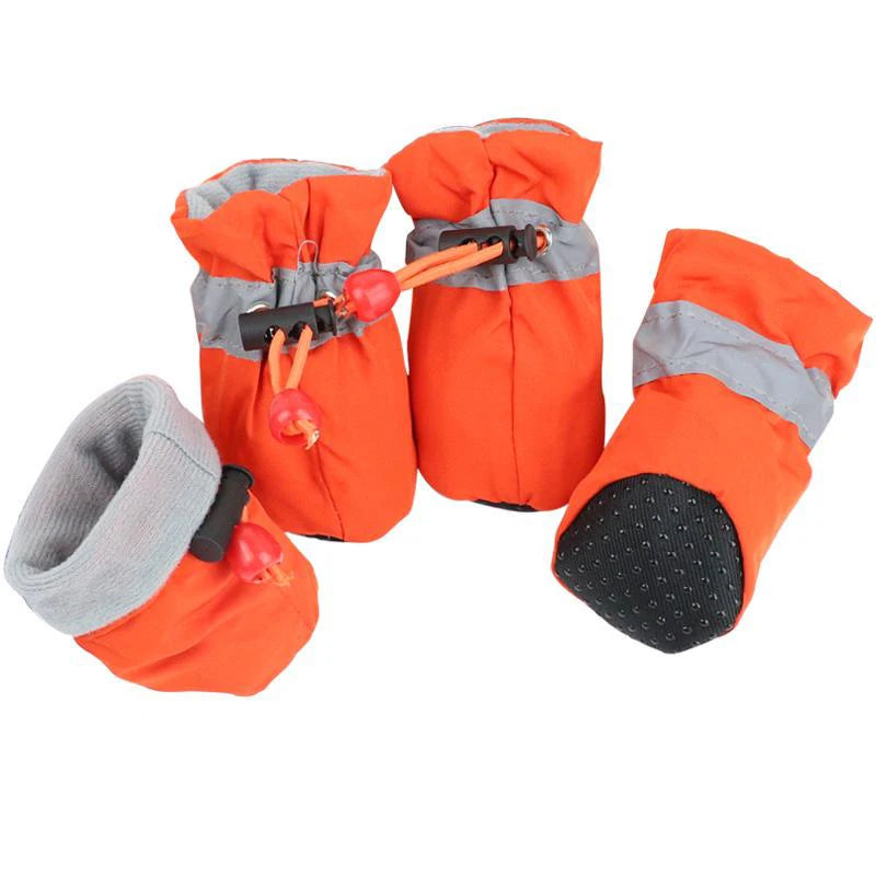 NONECN Waterproof Dog Shoes Anti Slip Winter Boots For Small Dogs With Socks
