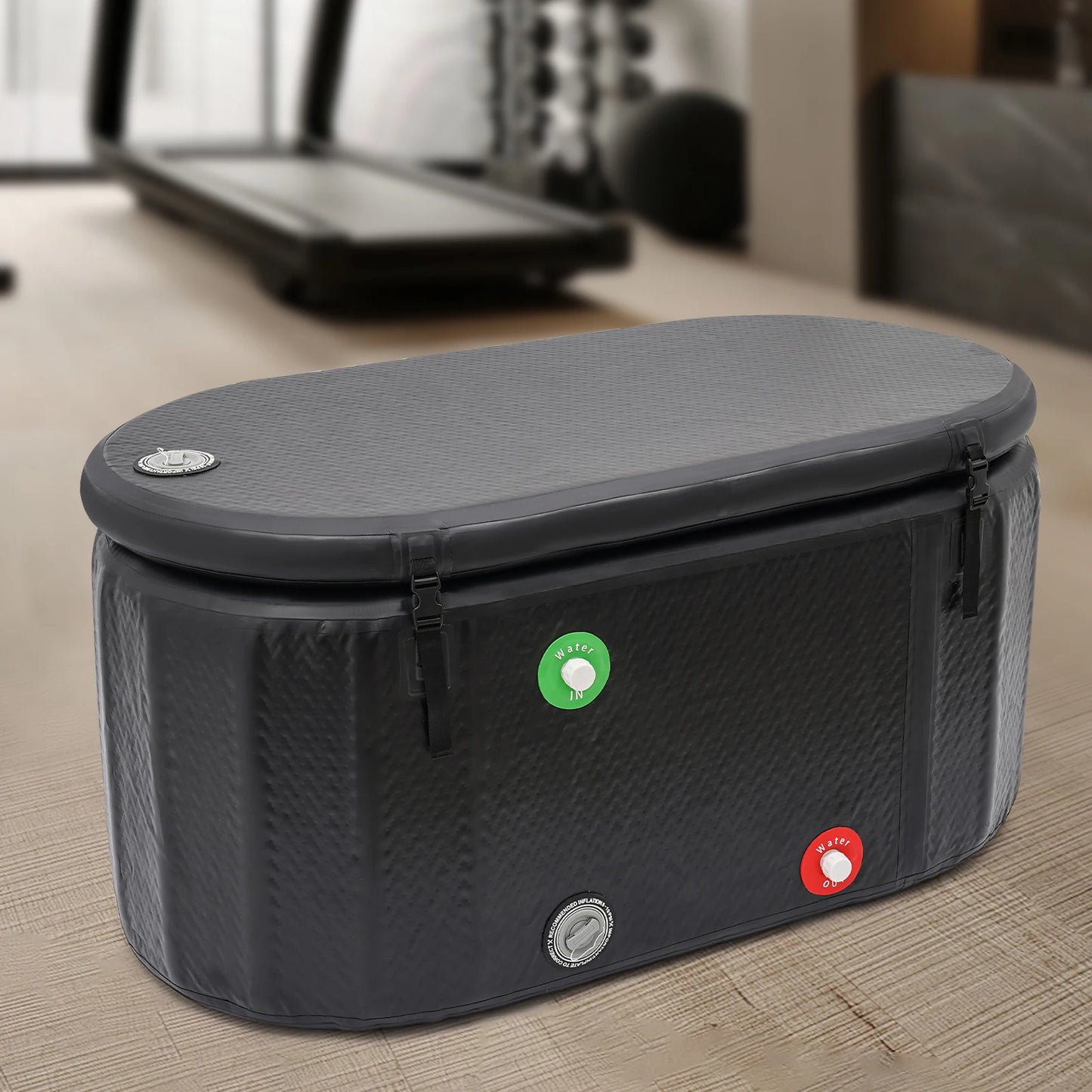Inflatable Ice Bath Tub 150x80cm Portable Recovery Cold Plunge 370L with Pump