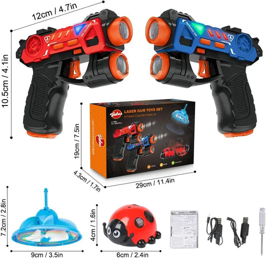 Get ready for fast-paced, family-friendly fun with VATOS Infrared Laser Tag Duck Hunts, a two-player action that turns any room into a competitive arcade.