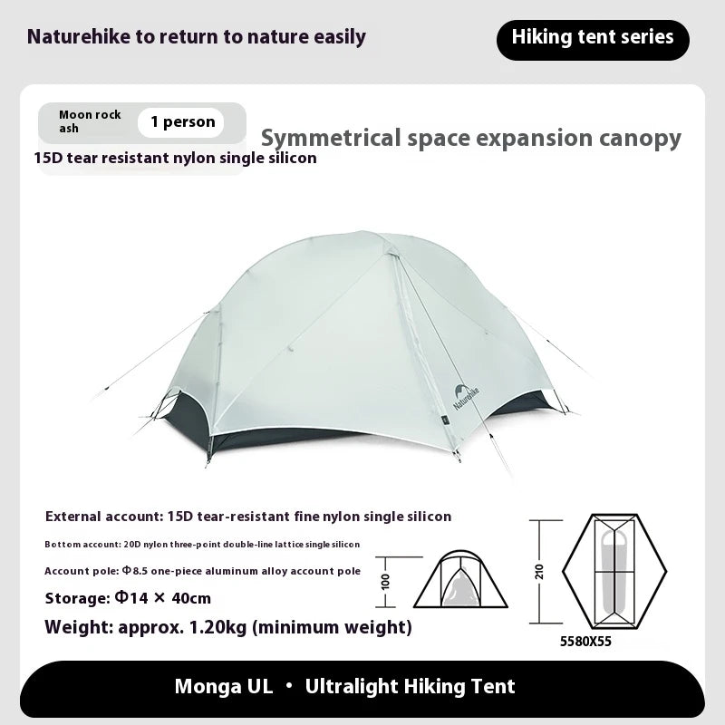 Experience reliable shelter wherever you roam with the Naturehike Mongar UL camping tent, a featherweight, all season companion built for rugged outdoor use.