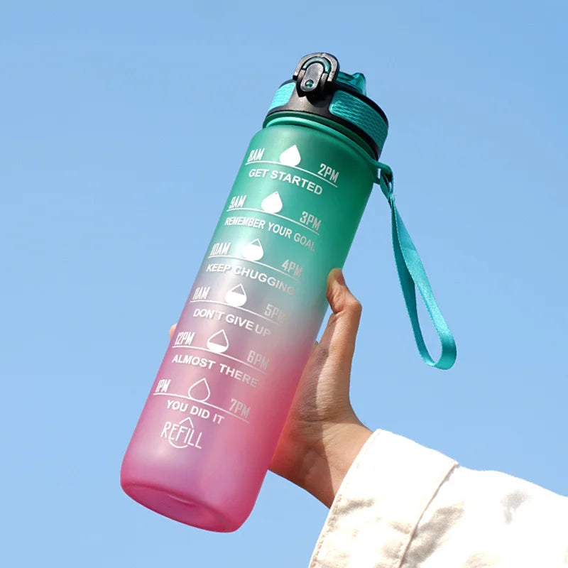 BPA Free Leak Proof Sports Water Bottle - High Quality Portable Shatterproof Cup for Hiking Travel Gym 1000ml