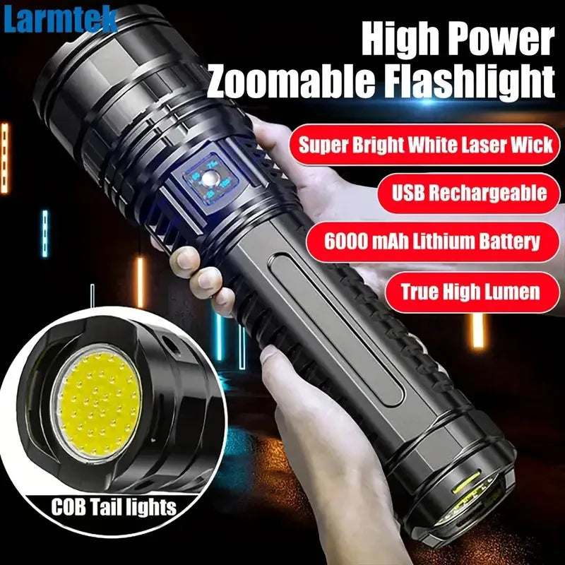 Shine brighter and farther with KEWEN's Super Bright LED Handheld Flashlight for your outdoor adventures.