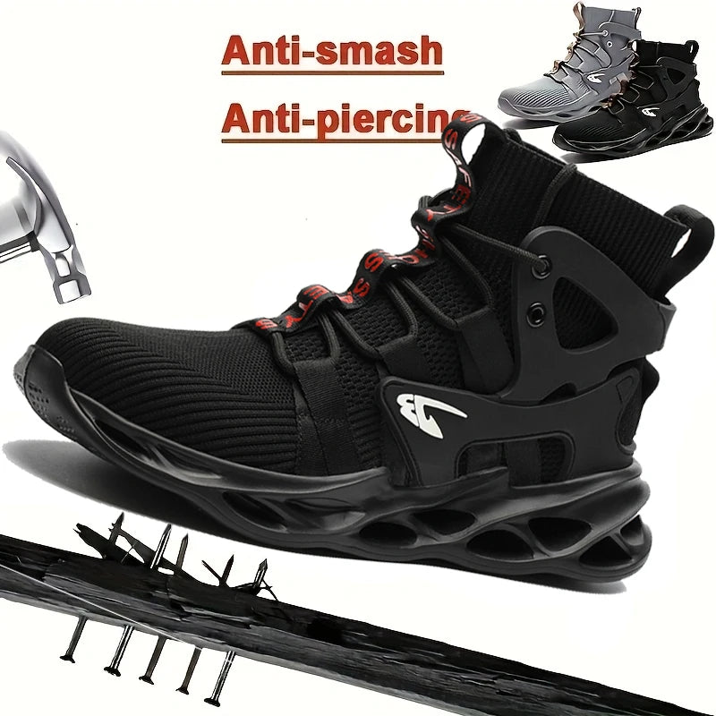 Breathable Anti Smash And Puncture Safety Shoes For Men