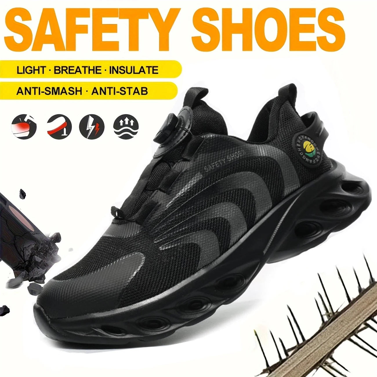 Experience effortless protection and all-day comfort with a lace-free design that lets you slip on quickly, stay secure, and adapt to demanding work environments.