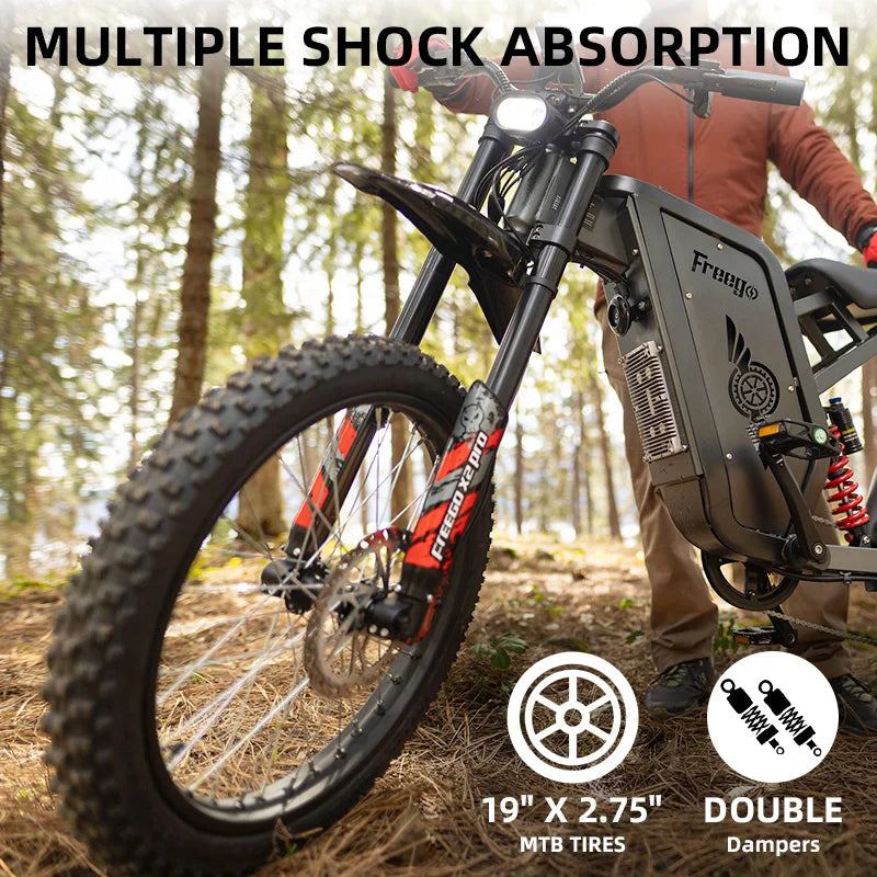 Freego X2 Pro 6000W Electric Motorcycle for Adults with 50MPH Speed