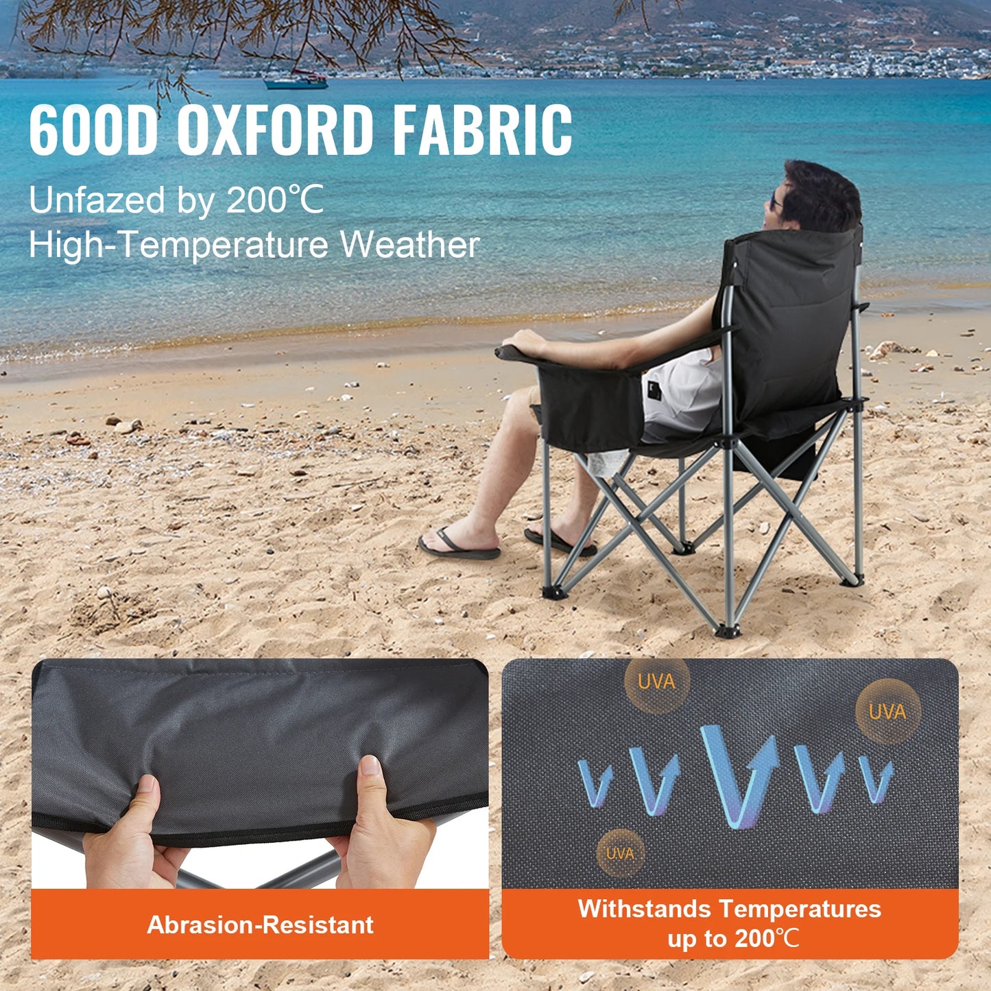 You get a reliable outdoor chair from SucceBuy that folds flat for easy transport, delivers sturdy support, and welcomes you to comfortable moments outdoors.