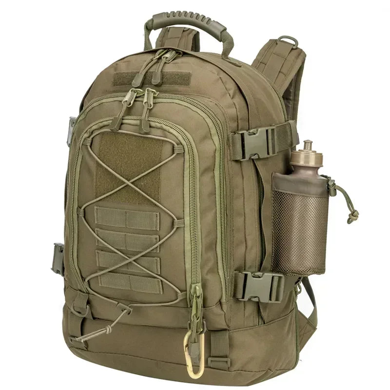 From Q, a trusted outdoor gear brand, this Extra Large 60L Tactical Backpack powers your adventures with rugged durability and all-day comfort.