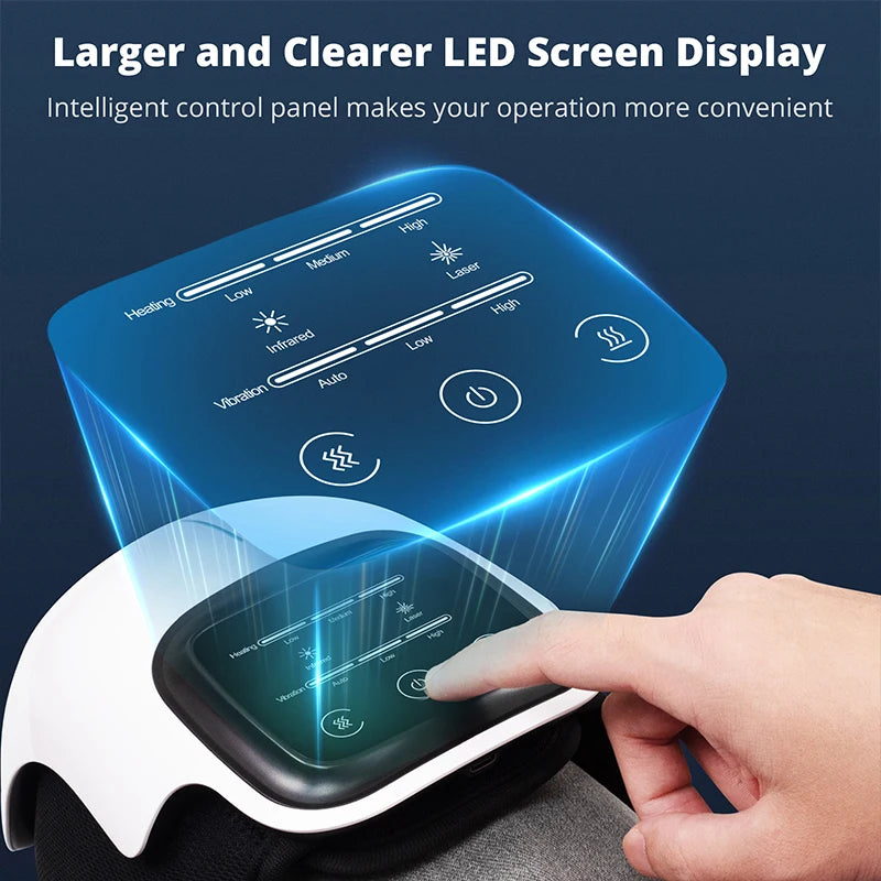 Experience soothing knee relief with the Medcursor wireless heating massage knee pad, designed to deliver warm, targeted comfort during long days, recovery sessions, or gentle stretches, without tying you to a cord.