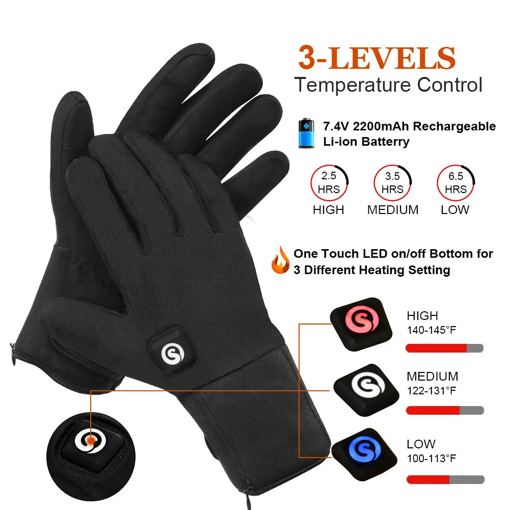 When the cold snaps strike, SNOW DEER Winter Electric Heated Gloves keep your hands warm, highly responsive, and confidently in control on every ride or commute in harsh weather.