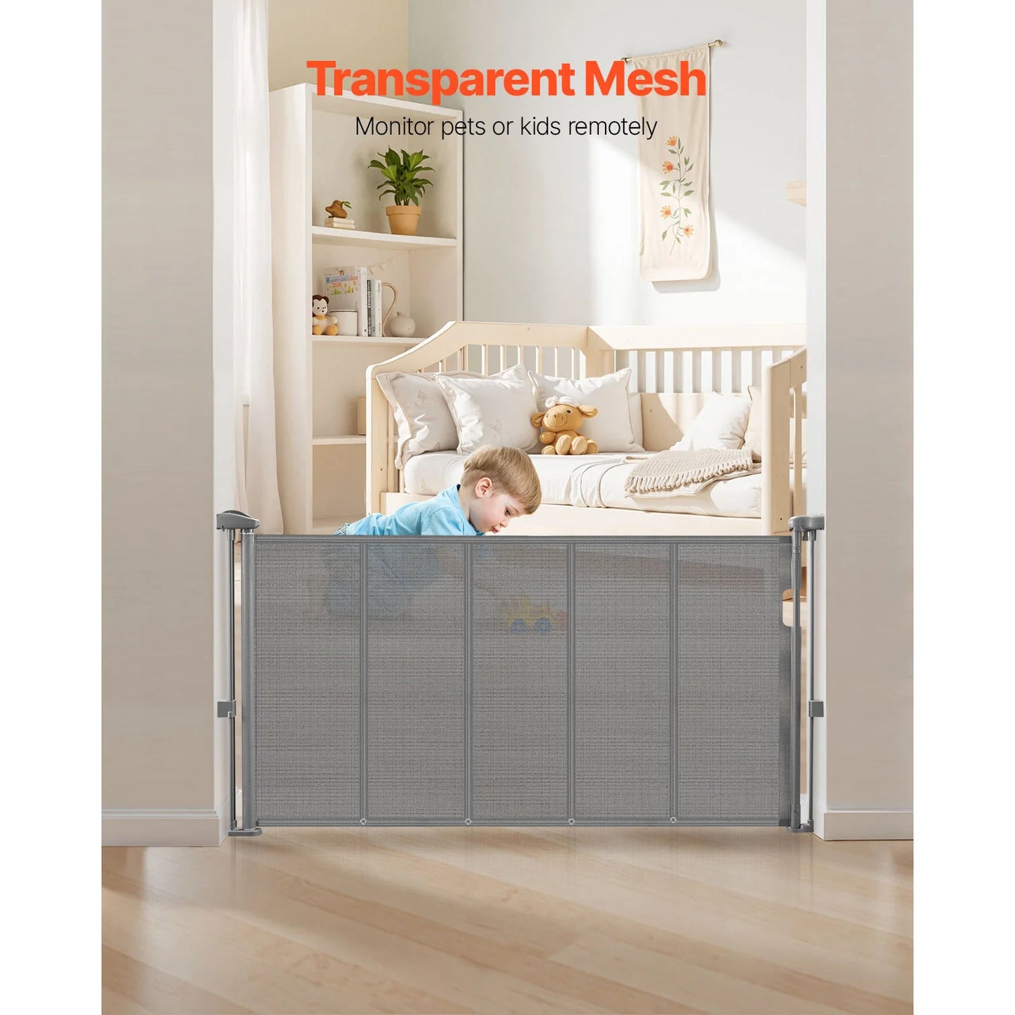 From SucceBuy, your trusted home safety brand, this retractable gate shields your home while staying unobtrusive, sturdy, and dependable for busy families.