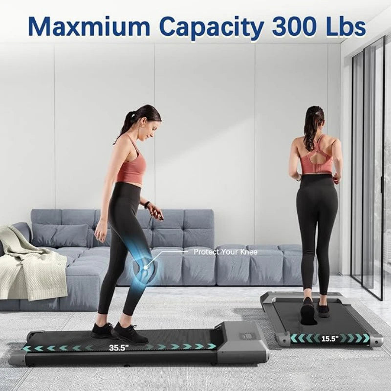 Meet None, your compact home treadmill with a 2.5 HP motor, sturdy 300 lb capacity, and a streamlined console, engineered to power your smooth walking and running workouts while fitting neatly into small spaces, whether you are just starting out or