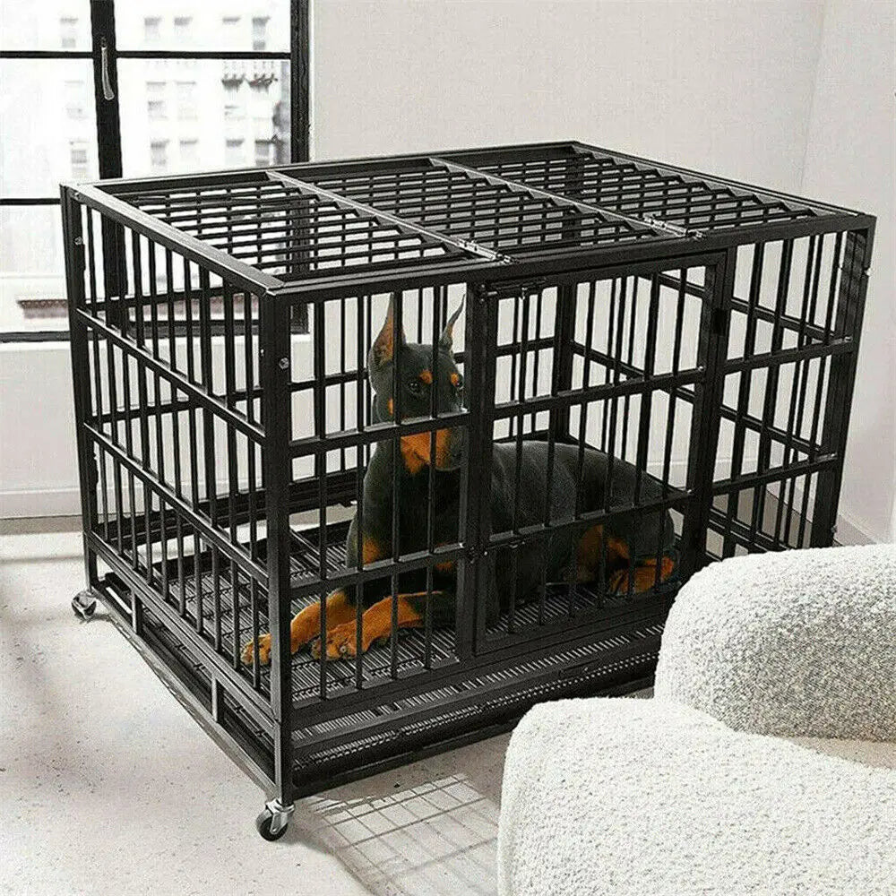 You get a secure, long-lasting space for your dog with the BINGOPAW Heavy Duty Dog Crate.