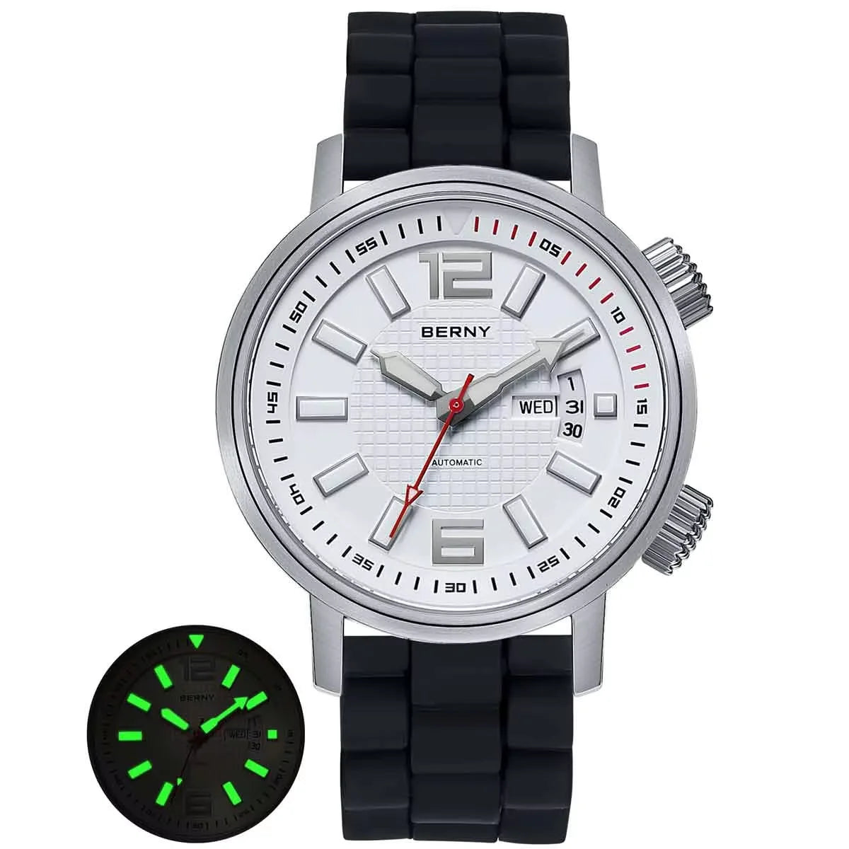 You’ll experience performance and timeless style with the BERNY 20ATM Diver Automatic Mechanical Watch, built to perform wherever you go.