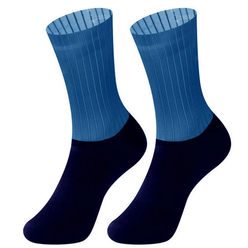 New Bike Team Aero Socks Seamless Anti Slip Cycling Socks Road Bicycle Socks Outdoor Racing Bike Compression Sport Socks