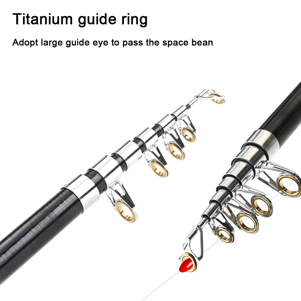 Experience effortless angling on every adventure with the APWIKOGER Telescopic Folding Fishing Rod, a compact, durable tool that folds down for easy travel yet extends for full-size performance on freshwater and saltwater exploits.