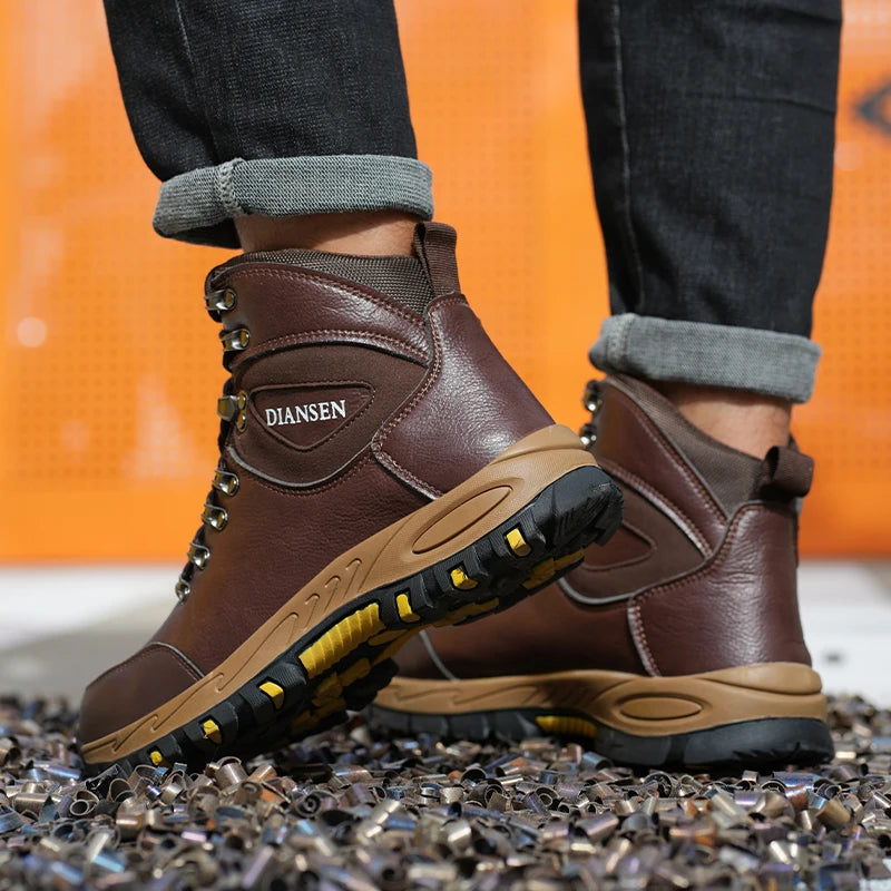 Conquer tough jobs with confidence in VEIGAR waterproof leather work boots built for rugged outdoor and industrial use, delivering reliable protection from weather, spills, and heavy demands.