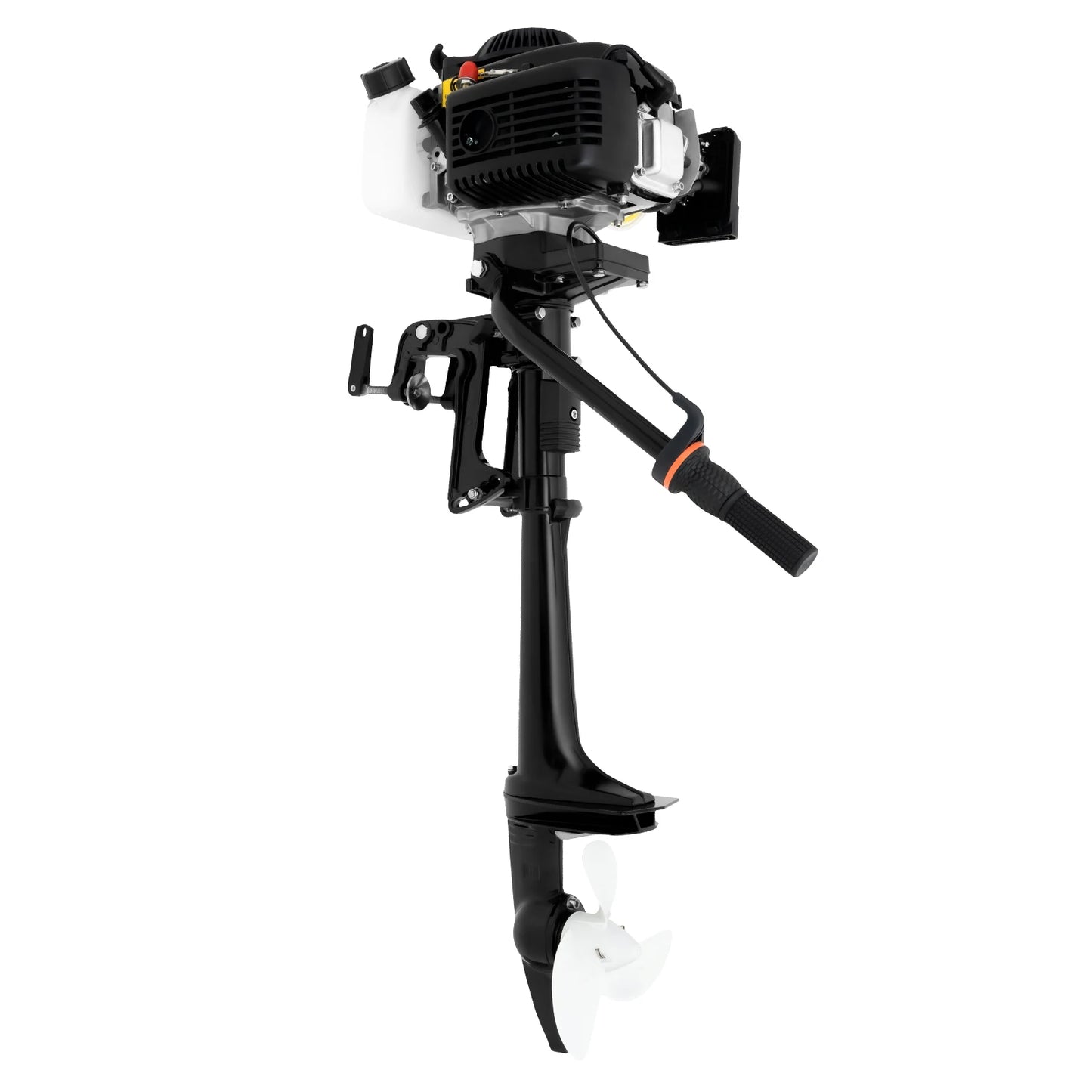 Portable Gasoline Outboard Motor – Lightweight 24.5lbs 4HP Boat Engine with CDI Ignition and Adjustable Throttle Lever