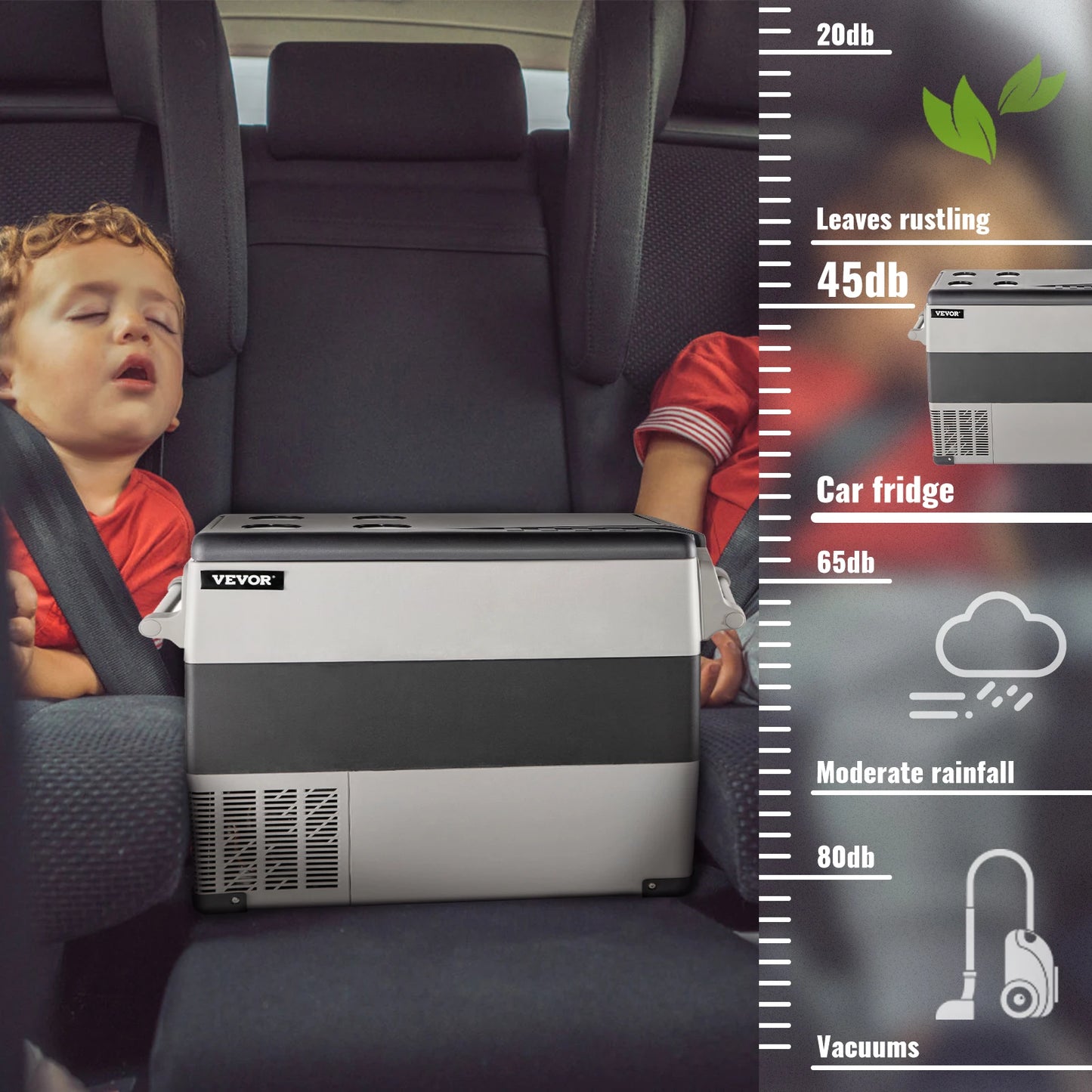 Stay refreshed on every adventure with the VEVOR car refrigerator that keeps your drinks and meals perfectly cold anywhere you roam.