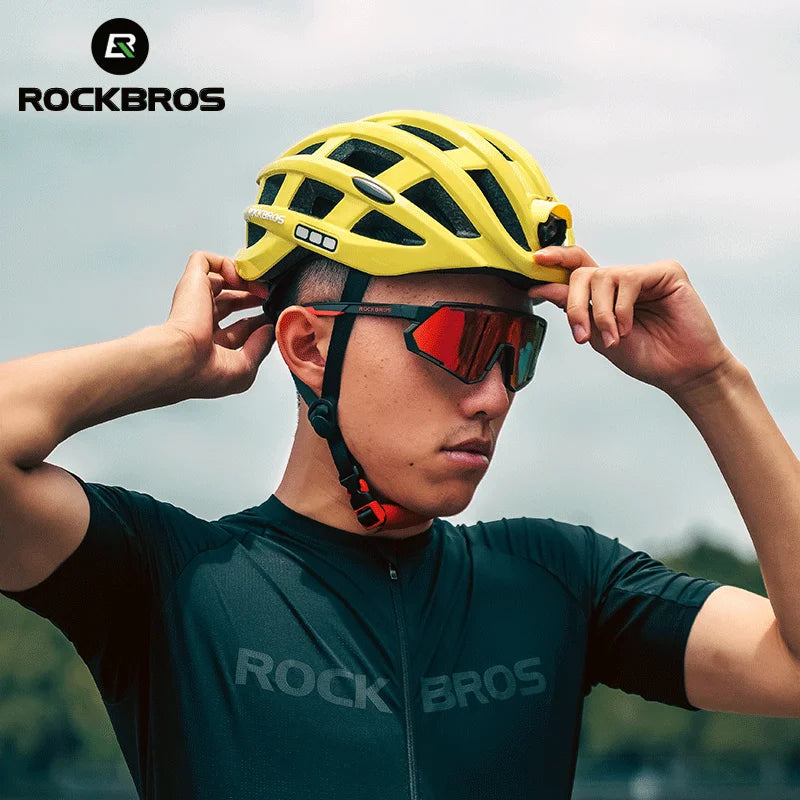 ROCKBROS USB Rechargeable Front Light Helmet for Night Cycling