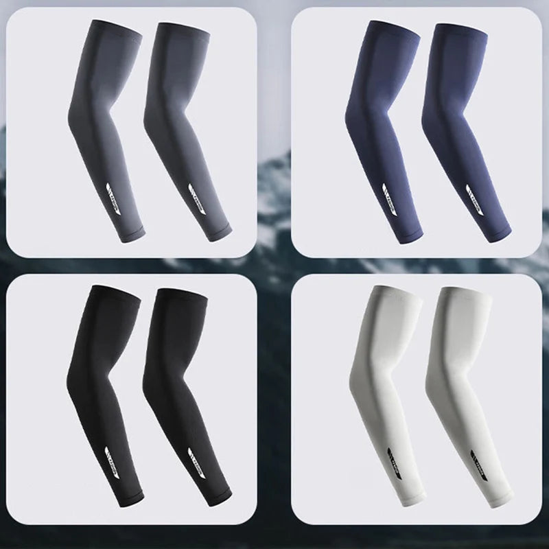 UPF 50+ Summer Thin Sun-protective Sleeve Men Anti-UV Arm Sleeves for Driving Cycling Male Arm UV Protection Ice Silk Sleeve