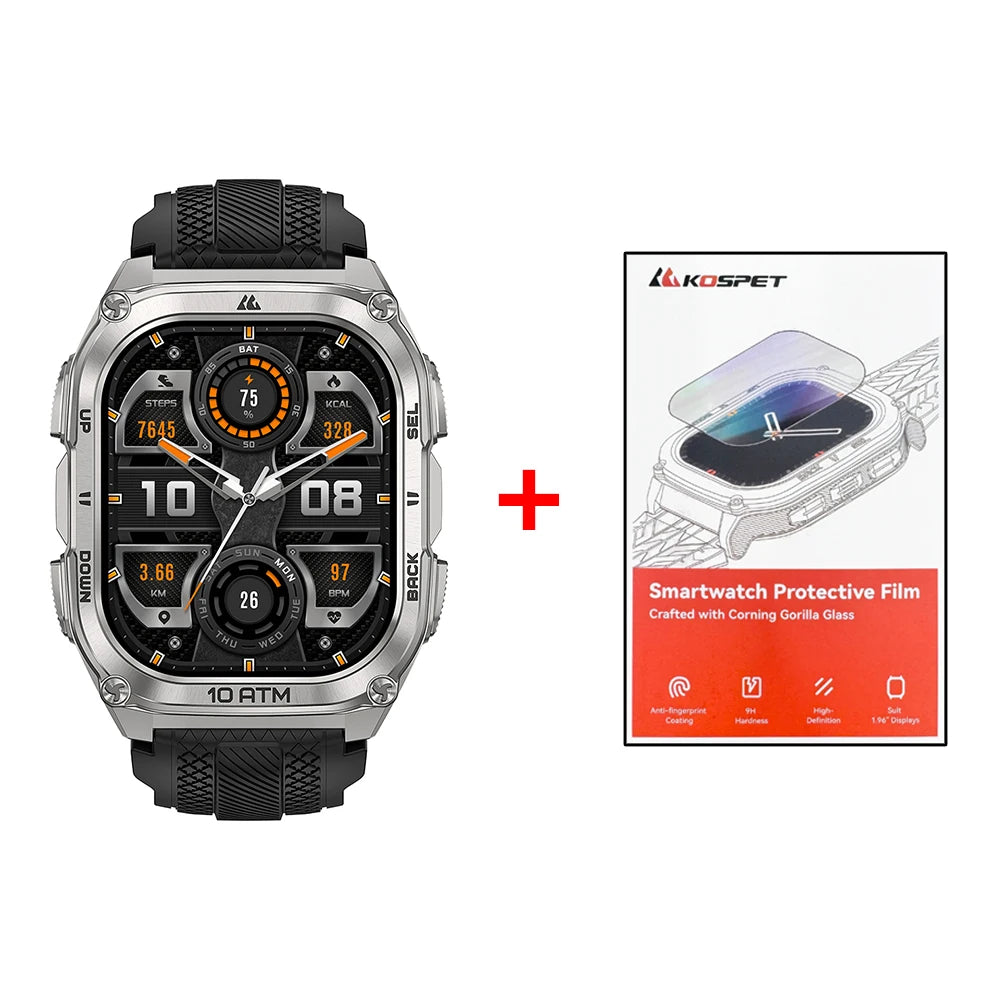 KOSPET Tank M4 Smart Watch Stainless Steel GPS Offline Maps 10ATM Waterproof