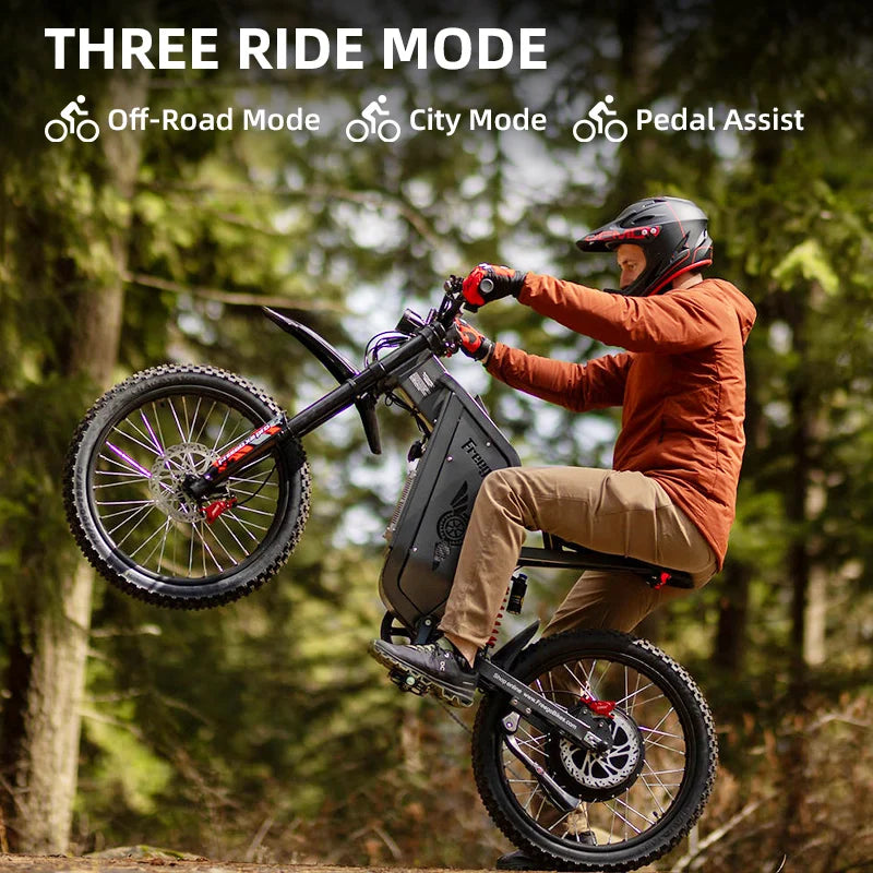 Freego X2 Pro 6000W Electric Motorcycle for Adults with 50MPH Speed