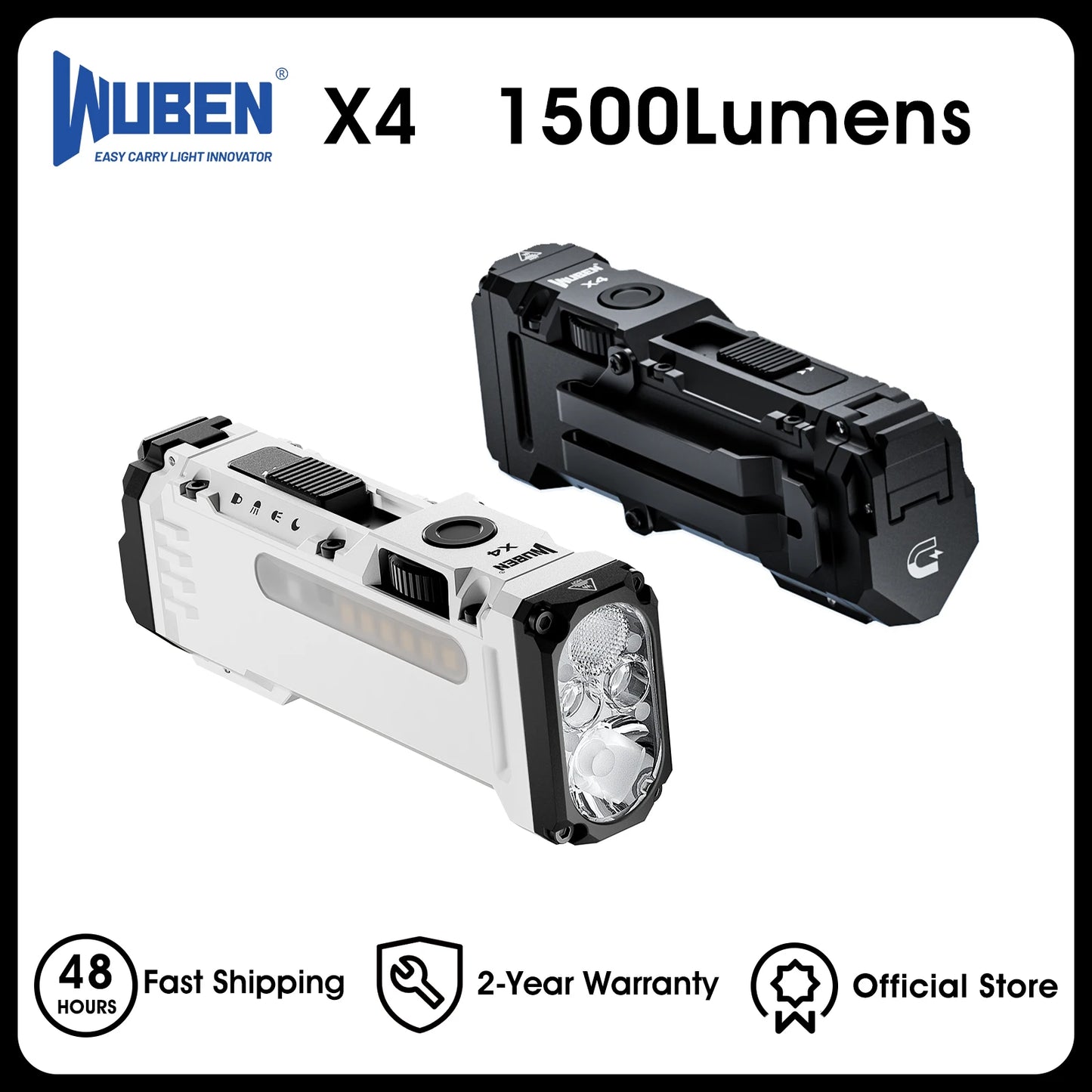 Meet the WUBEN X4 EDC flashlight with vibrant RGB light, engineered for everyday carry, rugged durability, and reliable performance in any weather or scenario.