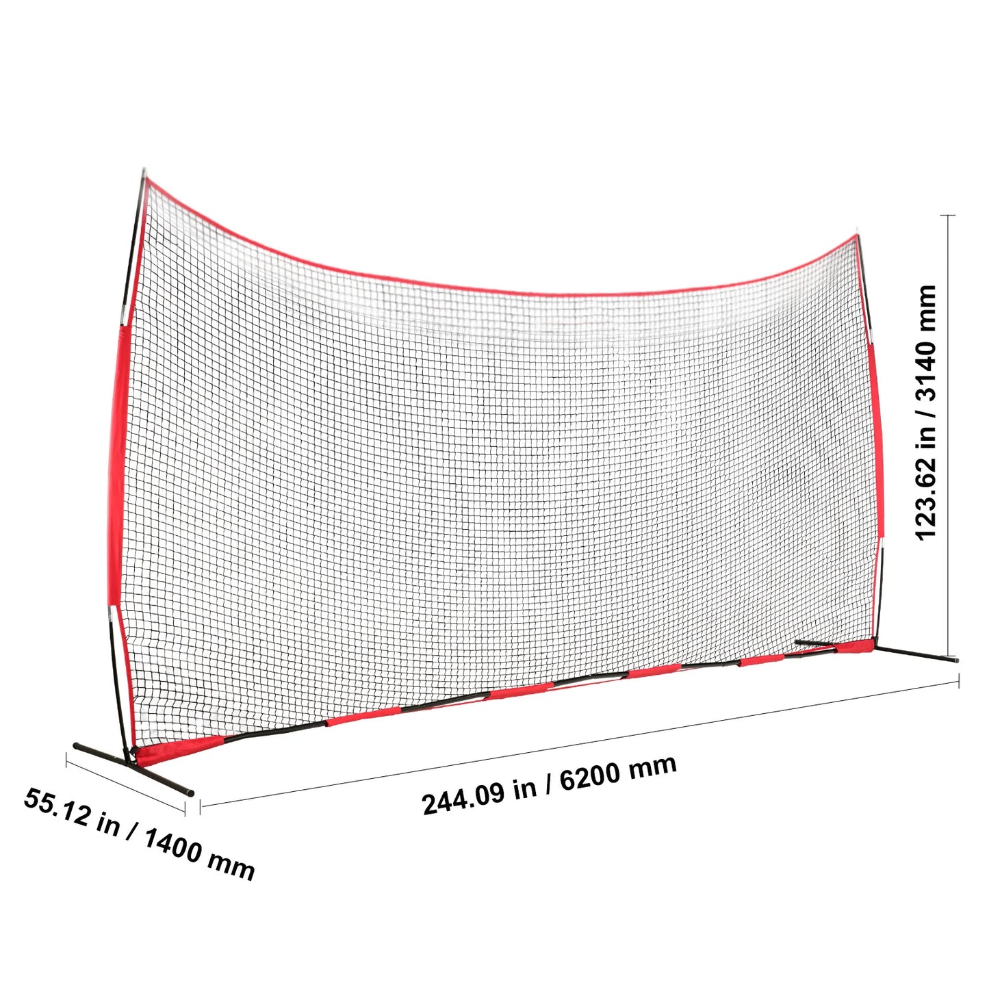 SucceBuy Barricade Backstop Net For Ball Sports Practice Netting With Carry Bag