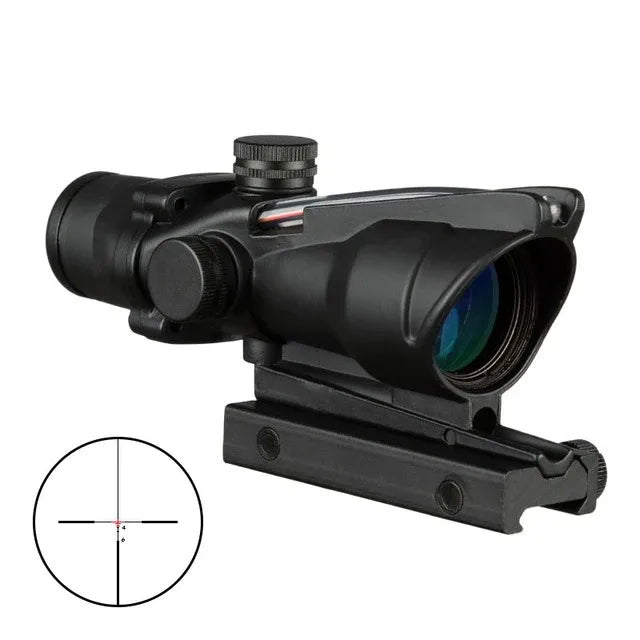 Bestsight 4X32 Rifle Scope Red Dot Illuminated Etched Reticle