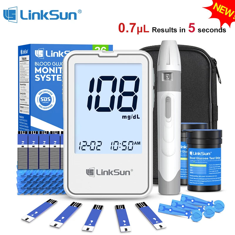 Introducing the Linksun G-425-2 Glucometer Kit, the all-in-one tool for reliable home diabetes testing.