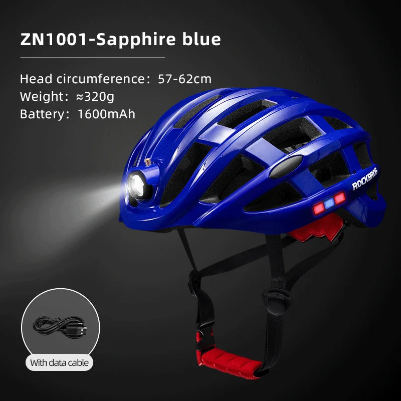 ROCKBROS USB Rechargeable Front Light Helmet for Night Cycling