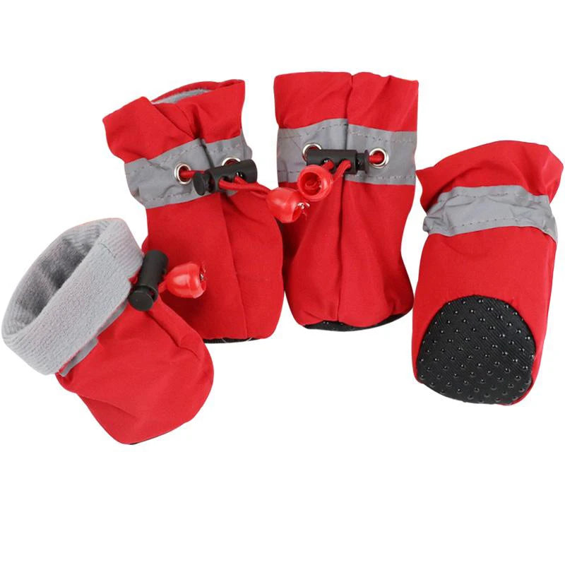 NONECN Waterproof Dog Shoes Anti Slip Winter Boots For Small Dogs With Socks