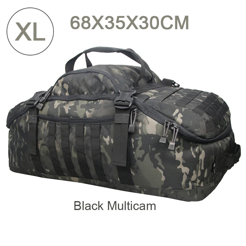 LQARMYCN 3 Way Duffle Bag Large Capacity Waterproof Travel Bag 50x25x20cm