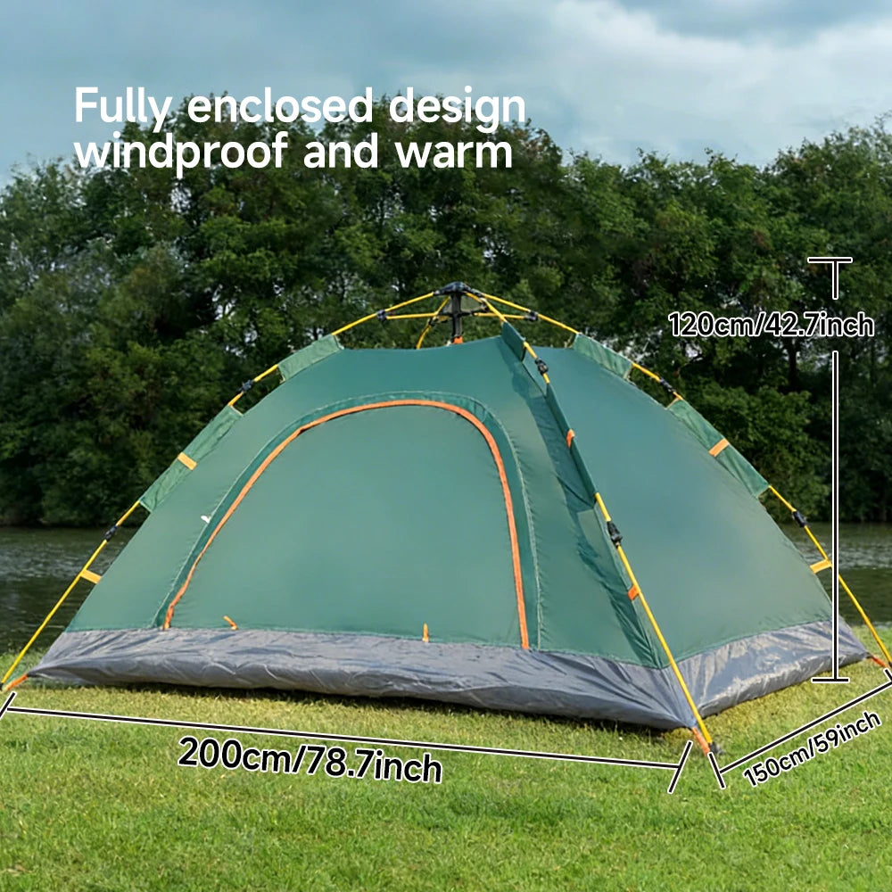 2-3 Person Pop Up Camping Tent | Instant Easy Setup, Waterproof Windproof with Removable Rain Fly & UV Protection | Lightweight