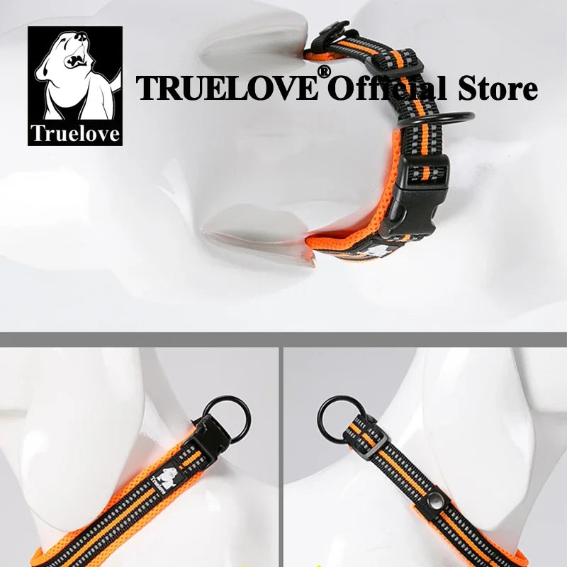 TrueLove Nylon Adjustable Padded Reflective Dog And Cat Collar TLC5011