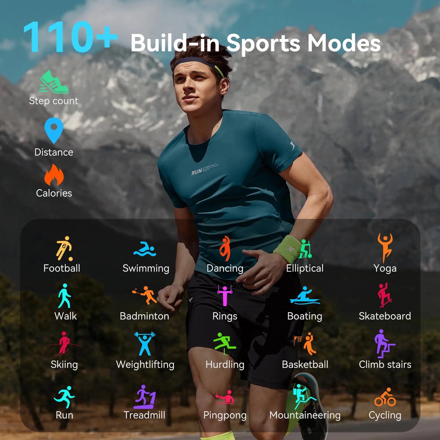 【2026 NEW】Smart Watch Men 2.06" AMOLED Always-On Display GPS Bluetooth Call 5ATM Waterproof 100+ Sports Heart Rate SpO2 Monitor Altimeter Compass 7-10 Day Battery Fitness Tracker for Android iOS