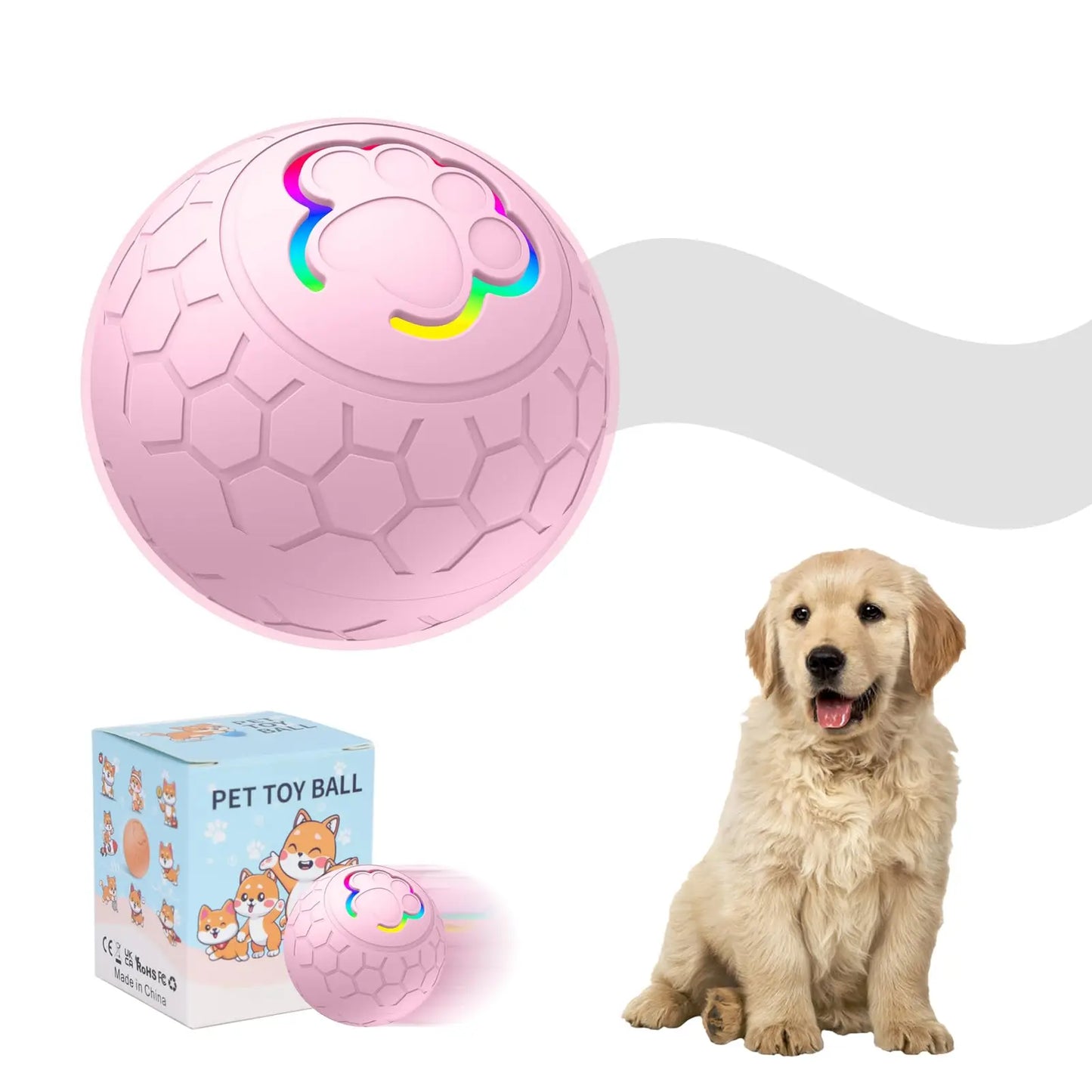 MeowMeows Active Rolling Ball For Dogs USB Rechargeable 2Point2Inch Toy