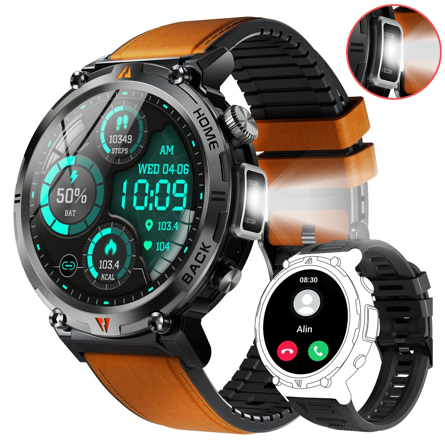 EIGIIS KE3 2025 Bluetooth Call Smartwatch for Men Health Monitor Heart Rate