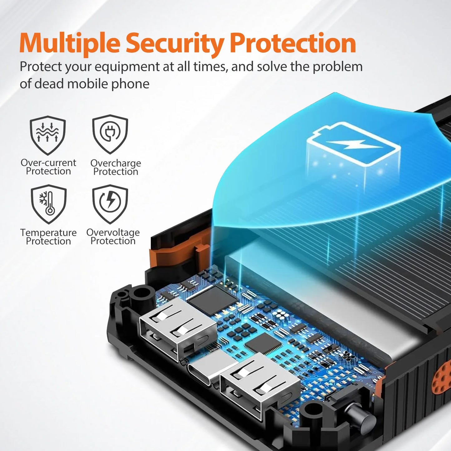 Power your adventures with a rugged 20000mAh solar charger built for off‑grid reliability.