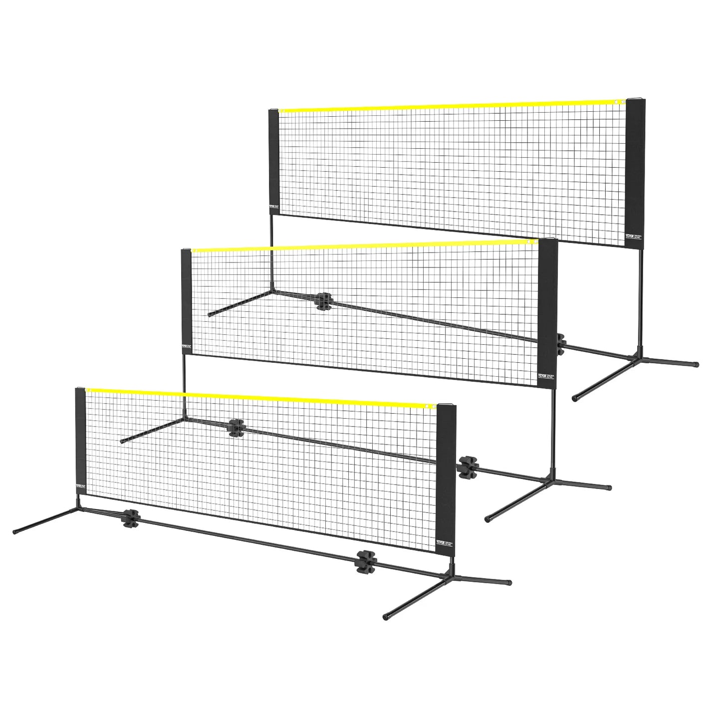 SucceBuy 10 17Ft Adjustable Net Portable Badminton Volleyball Pickleball Tennis