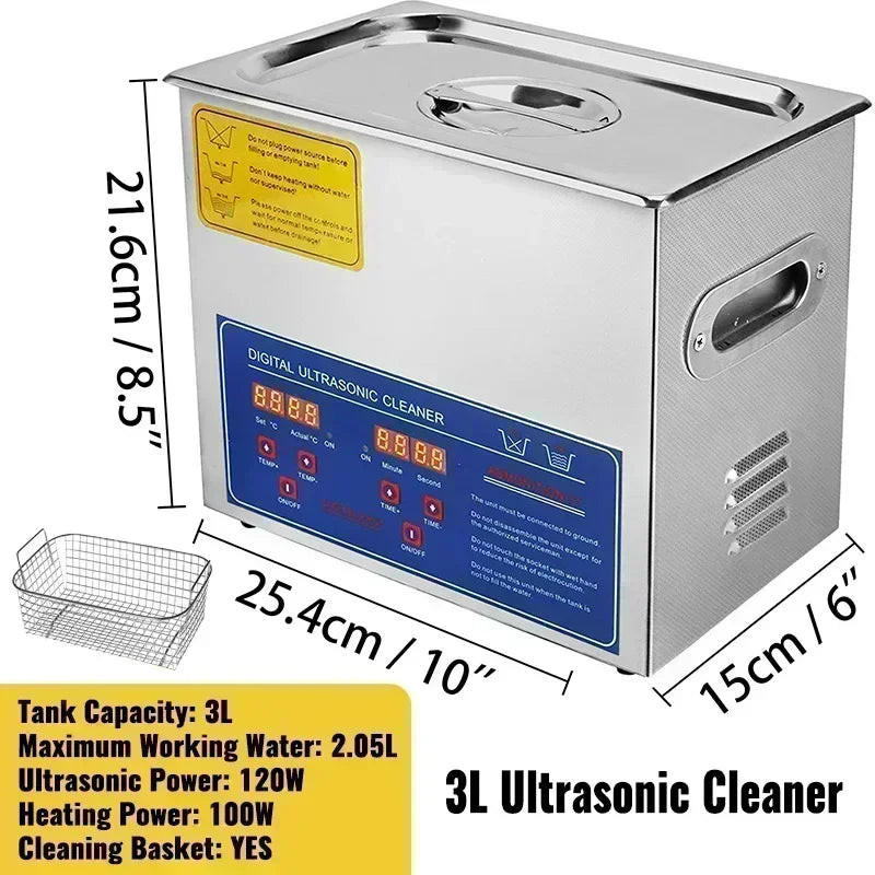 Experience professional-grade cleaning with the VEVOR ultrasonic cleaner, designed to blast away grime from everyday items with effortless efficiency.