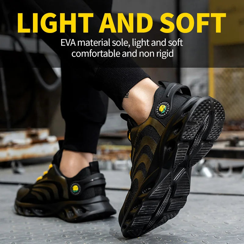 Experience effortless protection and all-day comfort with a lace-free design that lets you slip on quickly, stay secure, and adapt to demanding work environments.