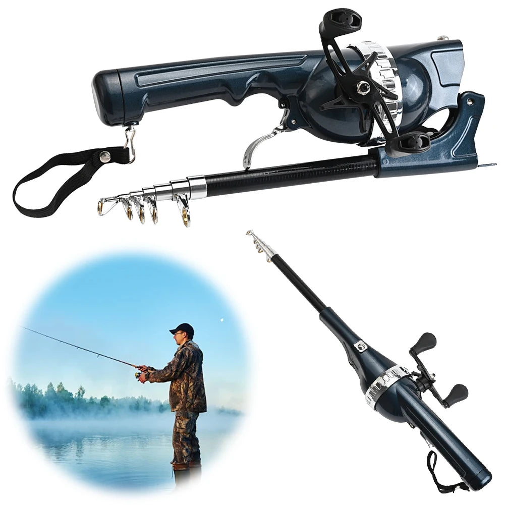 Experience effortless angling on every adventure with the APWIKOGER Telescopic Folding Fishing Rod, a compact, durable tool that folds down for easy travel yet extends for full-size performance on freshwater and saltwater exploits.