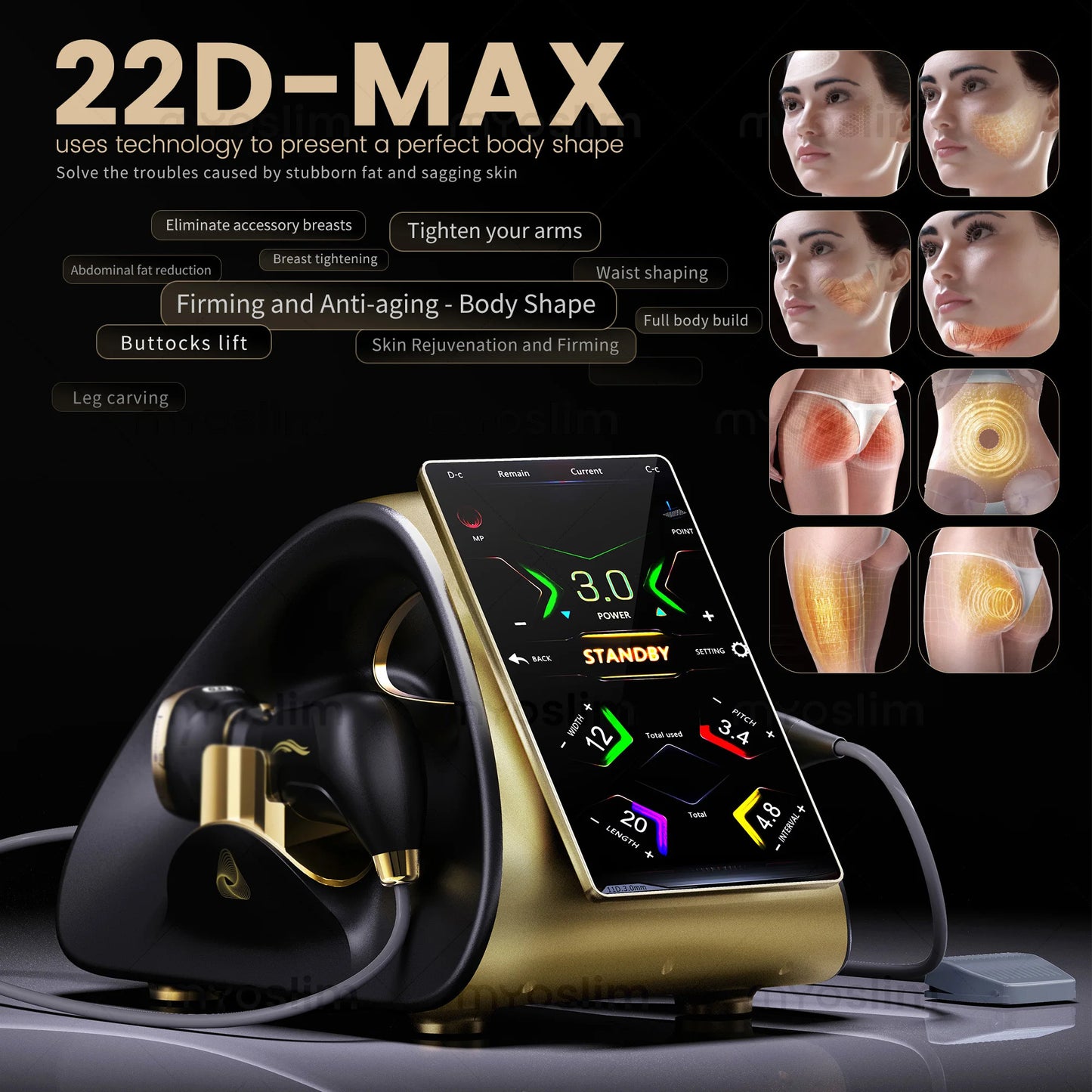 You can reveal firmer, younger-looking skin with the 22D MAX Hifu system from emszero.