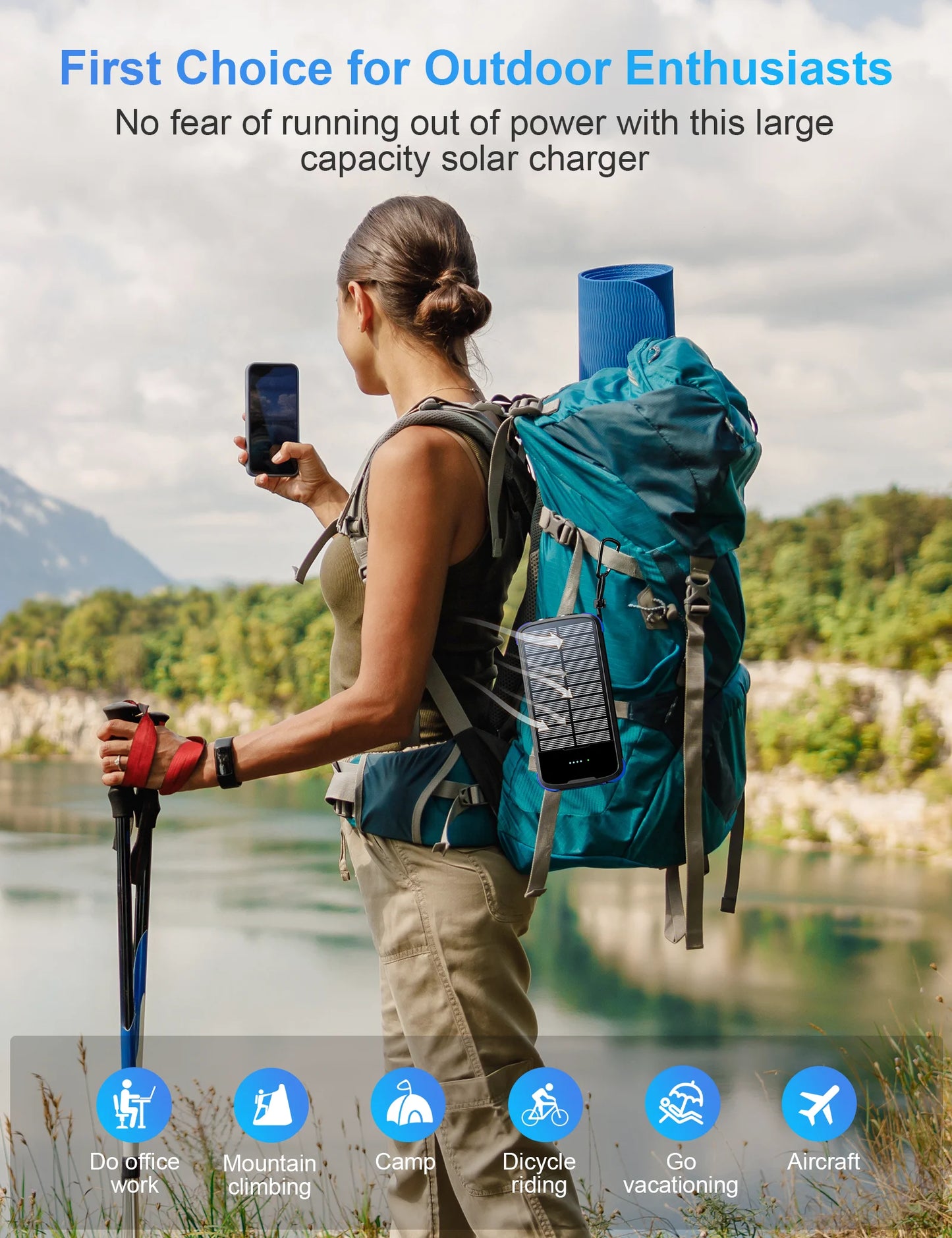 Charge anywhere with confidence using this high-capacity solar charger that turns sun into reliable power you can count on.