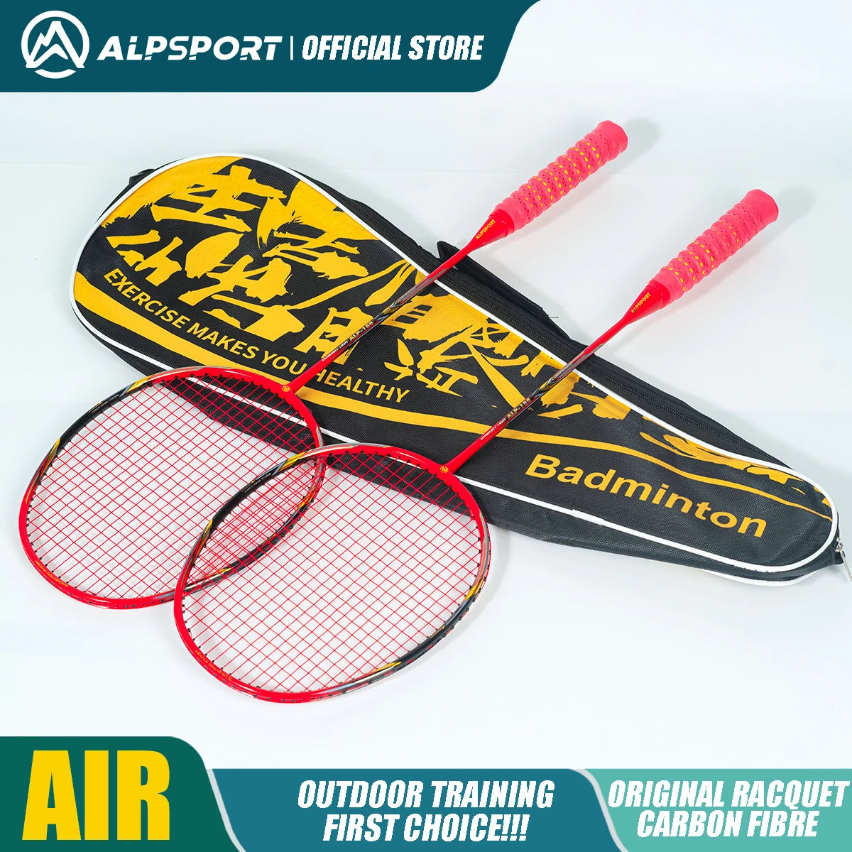 Alpsport 10U Air Elite Pro Badminton Racket Ultra Light For All Skill Levels