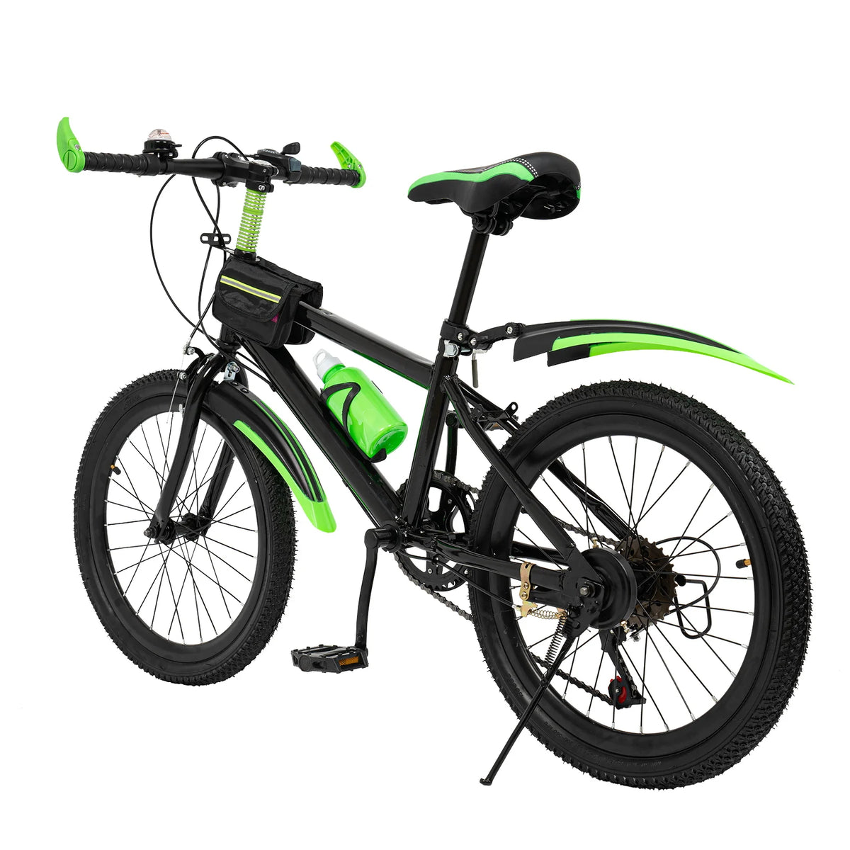 20 Inch 7 Speed Kids Mountain Bike with Storage Bag and Compass Bell