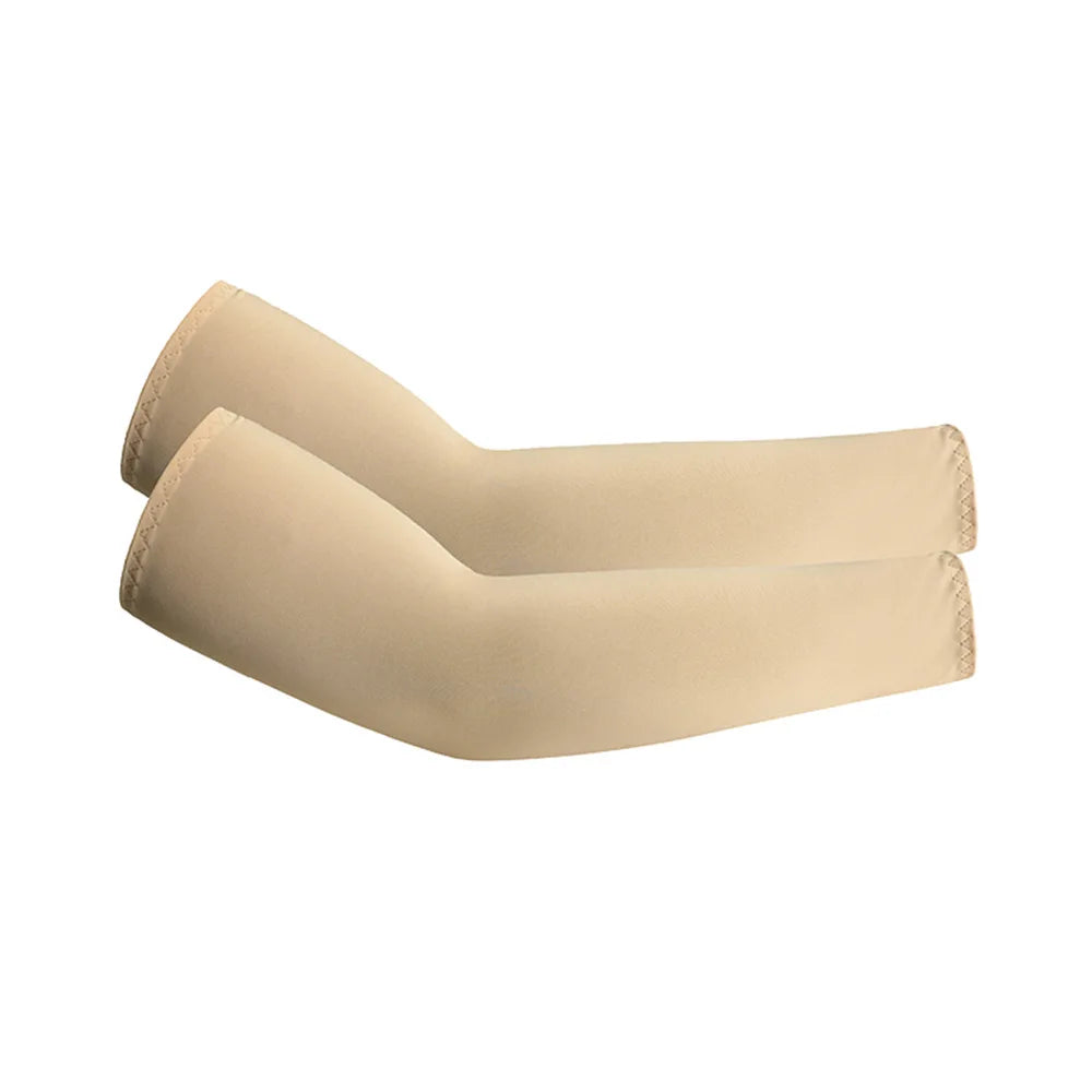 Stay cool and protected on every outdoor adventure with these unisex cooling arm sleeves that shield your skin from sun and UV rays.