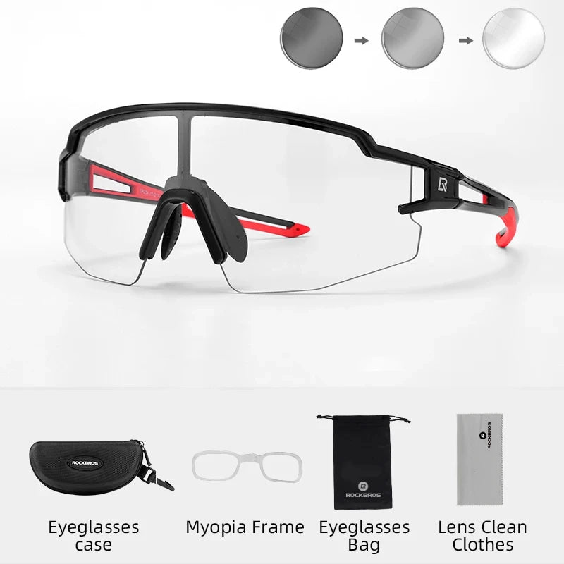 Ride farther and faster with ROCKBROS cycling glasses that adapt to every light condition.